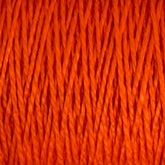 Close-up image of tightly woven, vibrant orange 3/2 Pearl Cotton Yarn fibers by Supreme Corp. The texture appears soft and thick, with individual strands clearly visible. The color is consistent throughout, creating a uniform and rich appearance.