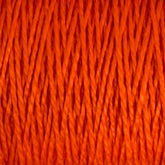 Close-up image of a bundle of bright orange 3/2 Pearl Cotton Yarn from Supreme Corp. The tightly twisted fibers create a textured and dense pattern. The vibrant color and texture are prominently featured in the photograph, enhancing the appeal of this Mini-cone yarn.