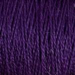 Close-up view of a bundle of dark purple 3/2 Pearl Cotton Yarn from Supreme Corp, revealing its fine, woven texture.