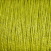 Close-up image of bright green 3/2 Pearl Cotton Yarn from Supreme Corp, strands aligned vertically to showcase the texture and vibrant color.