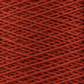 Close-up of tightly wound strands of Supreme Corp's 5/2 Pearl Cotton Yarn in a vibrant red hue. The yarn, neatly arranged in a crisscross pattern, exhibits a thick and sturdy quality with a consistent texture, showcasing its high-quality mercerized cotton. This large cone ensures an ample supply for various projects.