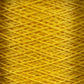 Close-up image of Supreme Corp's 5/2 Pearl Cotton Yarn | Mini-cone in yellow, wound in a crisscross pattern on a spool, showcasing the texture and intricate weave. The vibrant, mercerized cotton yarn is uniform throughout, making it perfect for weaving projects and creating a visually appealing, layered effect.