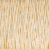 Close-up of dense, tightly woven beige fibers from 5/2 Pearl Cotton Yarn by Supreme Corp, forming a textured pattern with vertical lines. The strands vary slightly in thickness and shading, adding a natural, homespun appearance perfect for weaving projects.