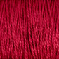 Close-up image of a bundle of tightly wound 5/2 Pearl Cotton Yarn from Supreme Corp. The yarn, displayed on a large cone, features a smooth texture with a slight shine. The individual strands are clearly visible, creating an intricate pattern of vertical lines in vibrant red.