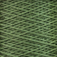 Close-up image of Supreme Corp's 5/2 Pearl Cotton Yarn wound tightly in a crisscross pattern on a mini-cone. The texture is visible, with individual fibers and a slightly fuzzy surface apparent. The rich green color is even throughout, ideal for weaving projects that demand a uniform appearance.