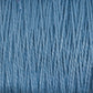 Close-up of a skein of Supreme Corp's 5/2 Pearl Cotton Yarn | Mini-cone in blue. The yarn fibers are tightly wound, creating a textured pattern of parallel lines. The color is a smooth, even shade of blue, and the texture appears slightly soft and fuzzy, perfect for weaving projects.