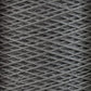 Close-up image of a large cone of Supreme Corp's 5/2 Pearl Cotton Yarn, tightly wound in a crisscross pattern. The textured gray fibers have a slightly glossy finish, reminiscent of mercerized cotton yarn. The yarn appears sturdy and versatile, likely used for knitting or weaving.