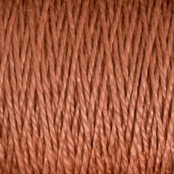 Close-up image of brown 10/2 Pearl Cotton Yarn from Supreme Corp. The tightly twisted fibers are meticulously arranged vertically, creating a consistent and uniform appearance.