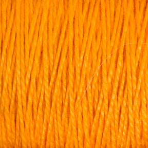 Close-up of bright orange strands from Supreme Corp.'s 10/2 Pearl Cotton Yarn | Mini-cone, tightly wound together. The texture reveals the individual fibers, creating a vibrant and detailed visual of the yarn's surface. This Pearl Cotton yarn ensures excellent colorfastness, making it perfect for any project.
