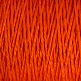 Close-up view of Supreme Corp.'s bright orange 10/2 Pearl Cotton Yarn strands tightly wound together, showcasing the texture and interwoven fibers. The vibrant color and detailed texture highlight the characteristics of this versatile yarn material available in a large cone.