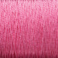 Close-up of a spool of 10/2 Pearl Cotton Yarn | Large Cone by Supreme Corp. The yarn is tightly wound, creating a textured surface. The color is uniform with a soft pink hue that gives it a smooth and delicate appearance. This versatile thread is perfect for various projects, ensuring both beauty and durability.