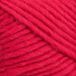 Close-up image of Brown Sheep's Lamb's Pride Bulky Yarn in red, featuring thick strands woven together in a textured pattern. The material appears soft and slightly fuzzy, perfect for knitters and crocheters crafting cozy items like Icelandic sweaters or woven blankets.