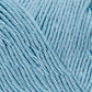 Close-up image of Brown Sheep Cotton Fine baby blue yarn, highlighting its finely woven texture and multiple strands twisted together. The yarn appears soft and smooth, making it ideal for knitting or crochet projects. Perfect for weaving yarn enthusiasts and machine knitters alike.