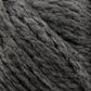 Close-up image of Cascade Eco and Cascade Eco Plus wool yarn by Cascade Yarns, showing the individual textured gray strands twisted together. The Eco yarn features a soft, fluffy appearance with loose fibers extending from the surface, showcasing its uniform medium gray color.