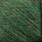 Close-up image of Cascade Eco and Cascade Eco Plus Wool Yarn fibers by Cascade Yarns, showcasing intricate details of the threads. The yarn features a blend of dark and light green tones, creating a textured appearance with slight variations in color throughout.