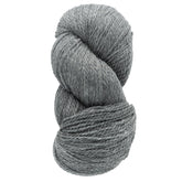 A skein of Cascade Eco and Cascade Eco Plus, a thick, grey yarn from Cascade Yarns, crafted from eco-friendly Peruvian Highland wool, neatly twisted and prepared for knitting or crocheting projects. This soft, bulky wool is ideal for creating cozy garments or accessories and perfect for felted knitting adventures.