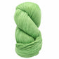 A neatly wound skein of Cascade Eco and Cascade Eco Plus Wool Yarn, an eco-friendly green yarn crafted from Peruvian Highland wool by Cascade Yarns, coiled in a twisted formation against a white background.