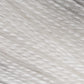 Close-up image of Henry's Attic 2/30 Natural Silk Yarn | Mini-Cone, showcasing its luxurious white fibers with a soft, wavy texture reminiscent of finely woven silk. The yarn appears dense and finely layered, creating a uniform pattern. The lighting highlights the subtle variations in the yarn's thickness and direction.