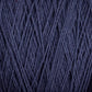 Close-up image of a Homestead 8/2 Cotton Yarn | Mini-cone from Supreme Corp in dark blue. The machine-washable strands are neatly intertwined, showcasing the texture and detail of the fibers. The color is consistent throughout, giving a rich, deep blue appearance perfect for various versatile projects.