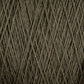 Close-up image of olive green Homestead 8/2 Cotton Yarn | Large Cone by Supreme Corp, intricately wound and displaying a soft, fibrous texture. The image highlights the fine strands and subtle variations in color, showcasing the detailed weave of this machine-washable material.