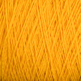 Close-up of a ball of bright yellow Homestead 8/2 Cotton Yarn from Supreme Corp. The detailed texture reveals interwoven strands with a soft, fibrous appearance. This vibrant yarn is ideal for weaving and machine-washable, ensuring ease and durability throughout your projects.