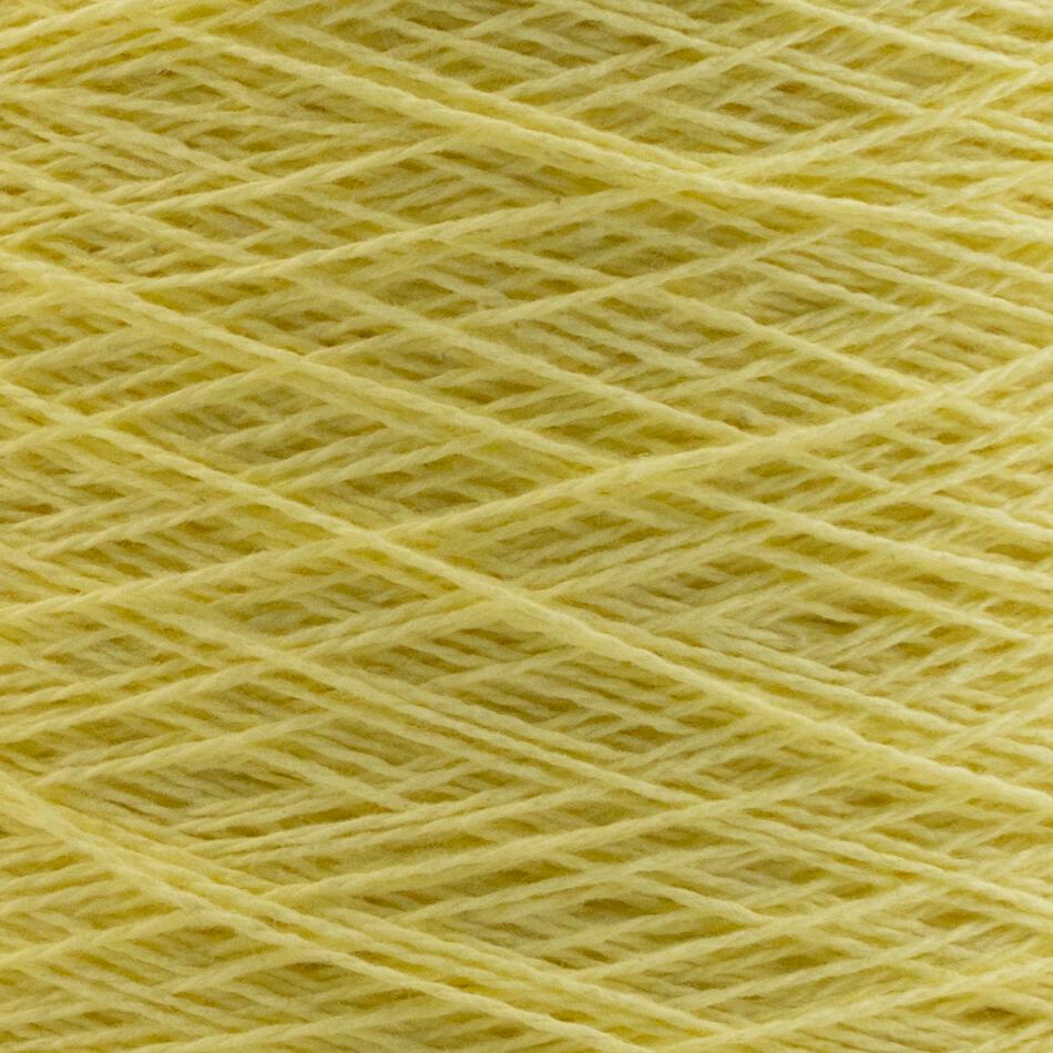 A close-up image showcases the yellow Homestead 8/2 Cotton Yarn from Supreme Corp, wound intricately into a ball. This fine, soft yarn is layered to create a dense and uniform pattern of overlapping strands, making it ideal for weaving projects. Additionally, it's machine-washable for easy care.