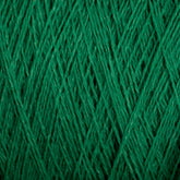 Close-up of Homestead 8/2 Cotton Yarn | Mini-cone by Supreme Corp in a neat, crisscross pattern, forming a textured surface. The fibers are tightly wound, creating an intricate look perfect for weaving projects or knitting with versatile yarns. The vibrant green color stands out prominently.