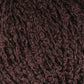 Close-up image of Halcyon Yarn's Gemstone Silk Bouclé, showcasing its dark brown textured fibers in a beautifully knitted loop pattern. The thick and soft appearance of the yarn makes it ideal for knitting or crafting projects.