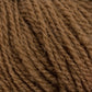 Close-up image of a ball of Halcyon Yarn's Victorian 2-Ply Wool Yarn in brown, featuring a soft and slightly fuzzy texture. The sport weight strands are thick and tightly wound, showcasing the individual fibers and overall woolly appearance, making it perfect for hand knitting.