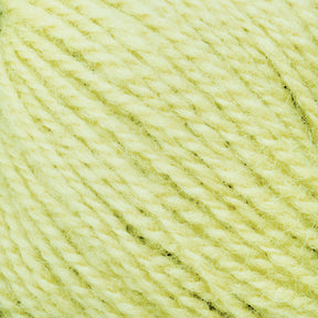 Close-up image of Halcyon Yarn's Victorian 2-Ply Wool Yarn in light green, showcasing its fibrous texture and tightly woven strands. The yarn appears soft and slightly fuzzy, with a consistent color throughout. Ideal for hand knitting, this sport weight yarn promises both durability and comfort in every project.