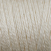 Close-up image of a spool of Maurice Brassard's 8/2 Tencel Yarn. The strands of yarn are tightly wound in a uniform pattern, highlighting the texture and slight shine of the material. Perfect for weaving projects, the individual fibers are visible, giving a sense of the yarn’s tightly braided construction.