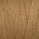 Close-up image of the Maurice Brassard 8/2 Tencel Yarn in beige, showcasing the intricate texture of the twisted fibers. The yarn has a smooth, consistent appearance with a slight sheen, suggesting it may be a blend of fibers. The strands are intricately wound together to form a uniform pattern, making it ideal for knitting accessories or weaving projects.