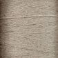 Close-up image of Halcyon Yarn's Newport 16/2 Linen Yarn on a large cone. The tightly wound strands showcase the coarse, somewhat uneven texture of the natural fiber, reminiscent of genuine linen. The overall appearance is uniform, with subtle variations in the thickness and shade of the strands.