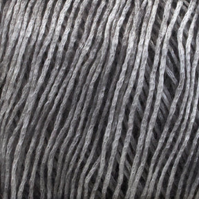 Close-up of densely packed Katia Air Lux yarn. The strands, aligned vertically, showcase varying shades of grey from light to dark, creating a textured and patterned effect. The fibers appear soft and slightly shiny.