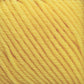 Close-up image of bright yellow Cascade 220 Superwash Wool Yarn. The DK weight yarn from Cascade Yarns is tightly twisted, and the texture is clearly visible, with the strands appearing soft and slightly fuzzy. Made from 100% merino wool, the vibrant color is consistent throughout the frame, highlighting its beautiful stitch definition.