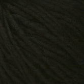 A close-up image of dark brown Malabrigo Merino Worsted Wool Yarn by Malabrigo Yarn. The strands are thick and moderately twisted, with a slightly fuzzy texture. The rich, even color throughout highlights the natural fiber's soft and cozy appearance, perfect for projects requiring a worsted weight gauge.