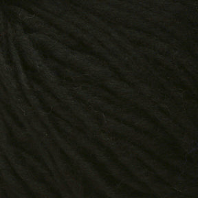 A close-up image of dark brown Malabrigo Merino Worsted Wool Yarn by Malabrigo Yarn. The strands are thick and moderately twisted, with a slightly fuzzy texture. The rich, even color throughout highlights the natural fiber's soft and cozy appearance, perfect for projects requiring a worsted weight gauge.