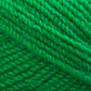 Close-up image of Plymouth Encore Worsted Yarn by Plymouth Yarn Co., showcasing its bright green color, detailed texture, and twisted strands. The vibrant hue and intricate pattern create a rich, tactile appearance. This machine washable yarn is an economical option for all your crafting needs.