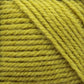 Close-up of Plymouth Encore Worsted Yarn from Plymouth Yarn Co., showcasing the yellow, machine washable yarn neatly wound into a ball. The texture of the individual strands is visible, highlighting the soft, slightly fuzzy material. This worsted weight yarn is tightly coiled, filling the entire frame.