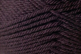 Close-up image of tightly wound, dark brown yarn. The texture of Kingfisher Yarn & Fibre's premium grade Jo Sharp Classic DK Wool is clearly visible, demonstrating the individual strands and the slight variations in color within the fibers. This versatile DK gauge yarn is arranged in a diagonal layering pattern.