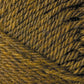 Close-up of Jo Sharp Classic DK Wool by Kingfisher Yarn & Fibre, showcasing its brown and yellow variegated yarn made from premium-grade wool. The image highlights the texture and twists of the fibers, with the interwoven colors creating a blended, warm appearance. Emphasizing detail and softness, this versatile DK gauge yarn strand is presented in exquisite close-up detail.