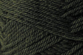 Close-up image of Jo Sharp Classic DK Wool in dark green by Kingfisher Yarn & Fibre, showcasing its detailed texture and intricate strands. The premium-grade wool appears thick and slightly coarse, with tightly woven fibers.