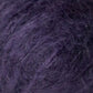 Close-up image of a ball of thick, fuzzy, dark purple yarn. The texture is soft and slightly fluffy, showcasing the Jo Sharp Rare Comfort Kid Mohair fibers and strands intertwined together, crafted by Kingfisher Yarn & Fibre.