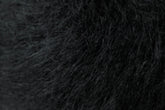 Close-up view of textured black fur, showcasing fine, dense strands and subtle variations in shading, reminiscent of the soft elegance of Kingfisher Yarn & Fibre's Jo Sharp Rare Comfort Kid Mohair.