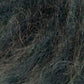 Close-up image of dark, tangled strands that appear to be hair. The strands display varying shades from dark brown to black, with a few lighter highlights. The texture appears coarse and unkempt, reminiscent of the fibrous quality found in Kingfisher Yarn & Fibre's Jo Sharp Rare Comfort Kid Mohair garments.