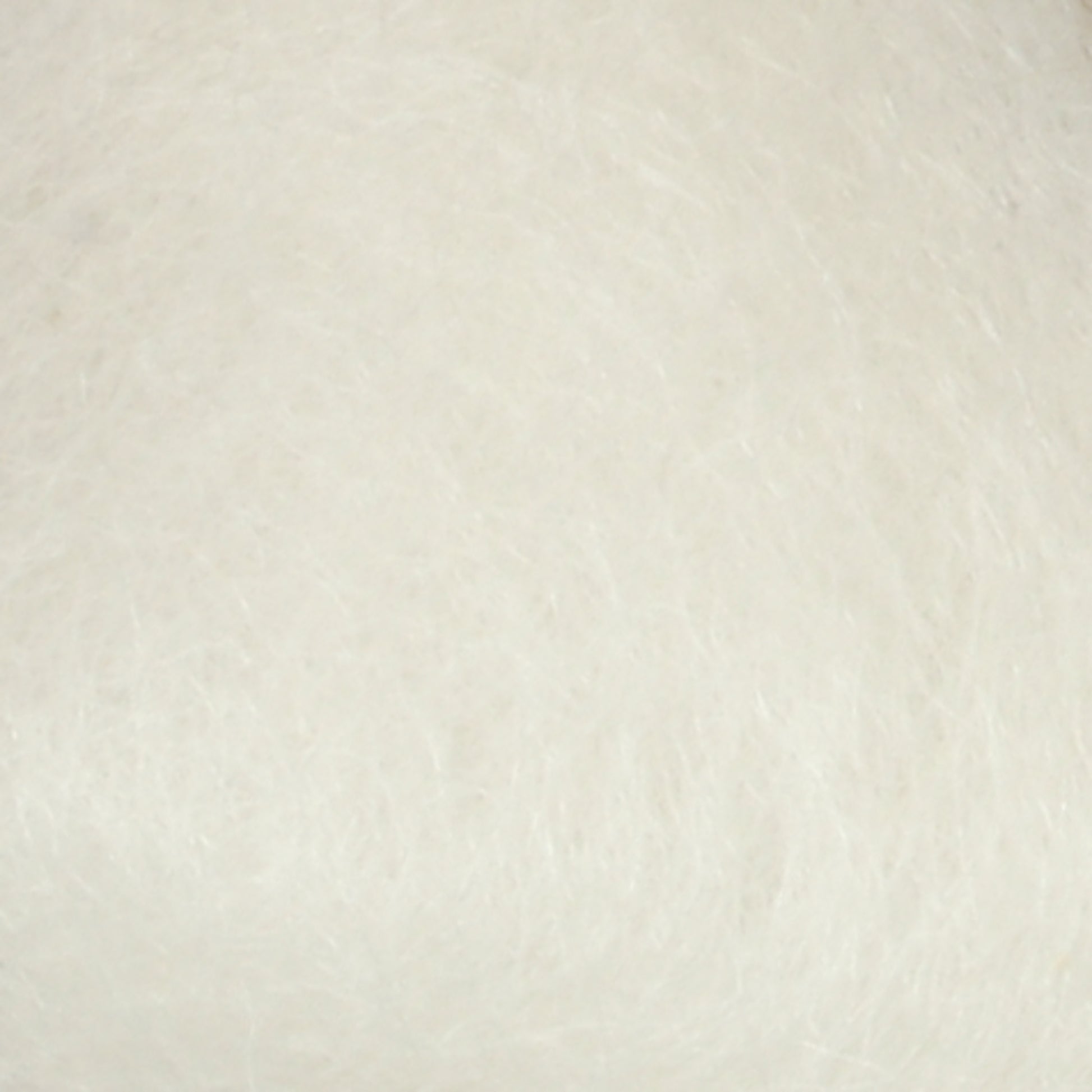 Close-up image of a white, soft, and fluffy texture, possibly resembling the Coopworth Blend Wool Roving by Dashing Mouse. The surface appears smooth and uniform, with delicate, fine fibers intertwined—a testament to the quality often found in New Zealand breeds.