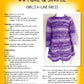 Introducing the "Girl's A-Line Dress by Knitting" from Bryson Distributing, Inc., a delightful knitting pattern perfect for little girls. This pattern comes complete with dimensions, materials needed, and step-by-step instructions. Featured in purple and white DK weight yarn, the dress is elegantly displayed on the right. The yellow background highlights the brand logo at the top.