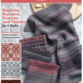 Cover of "Best of Handwoven, Top Ten Projects in Overshot Vol III" by Long Thread Media. Showcases woven textiles with detailed patterns in red, blue, and purple. Features napkins, runners, scarves, and towels with bonus articles on weaving techniques.