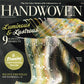 Cover of the Handwoven Sept/Oct 2023 issue by Long Thread Media showcases a folded, colorful woven fabric with iridescent textures and patterns. The cover highlights "Luminous & Lustrous: 9 Radiant Projects" along with other features inside the issue, such as the magic of rayon chenille.