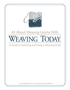 All About Weaving Looms, "A Guide to Selecting and Using a Loom" - Handwoven Presents - eBook Printed Copy